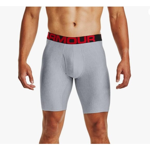 Under Armour Boxerjock  Mod 2-Pack Boxer Briefs Men's Small Gray UA Tech 9" - Picture 1 of 5